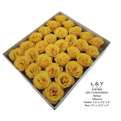 Yellow Glitter Artificial Flower