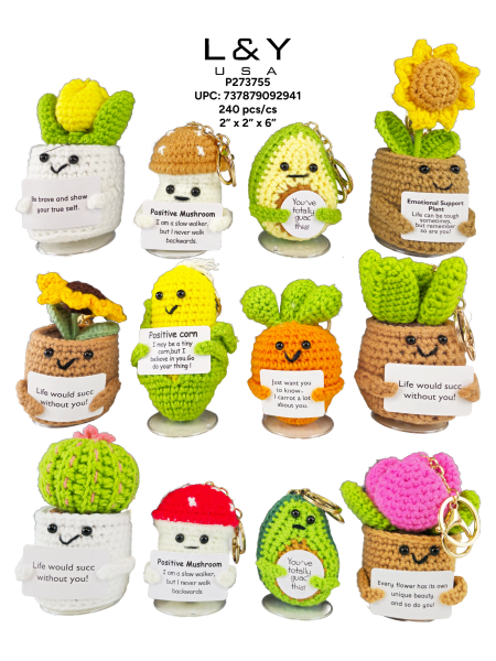 Little Happy Plant Plushes - 12/pk 20bx/cs cs.240
