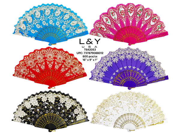 Mix Color Hand Fan - 12/pk 50bx/cs cs.50pk