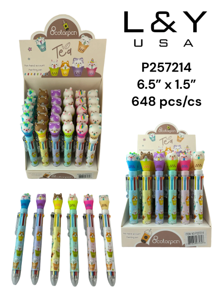 Rounded Animal Multicolor Pen - 36/pk 18bx/cs cs.18bx
