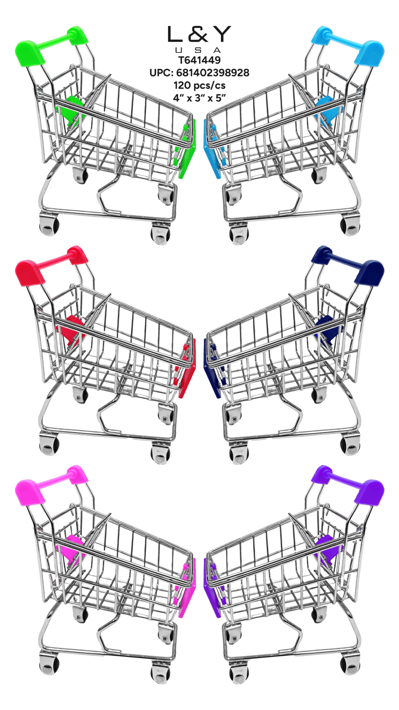 Small Metal Shopping Cart - 12/pk 10bx/cs cs.120