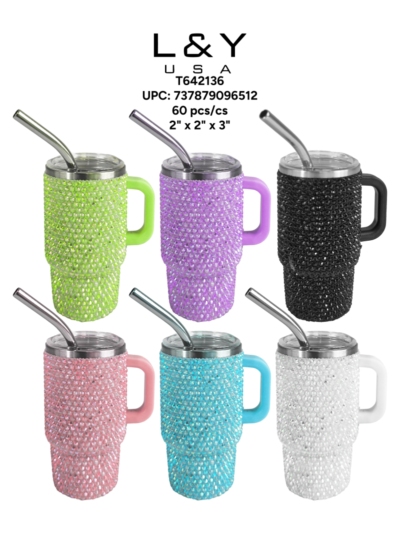 Mini Bling Tumbler with Handle 3oz - 12/pk 5bx/cs cs.60