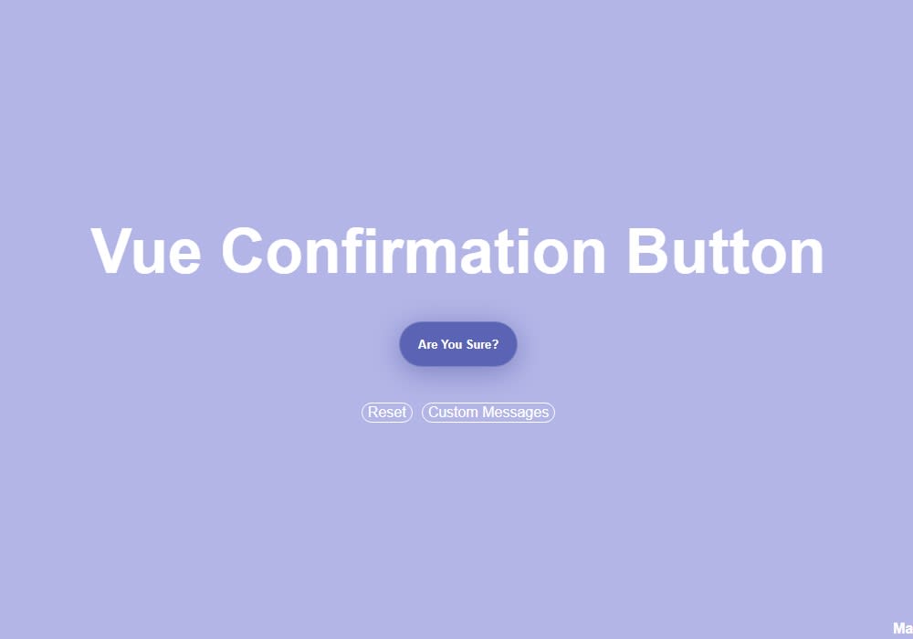 Vue Confirmation Button