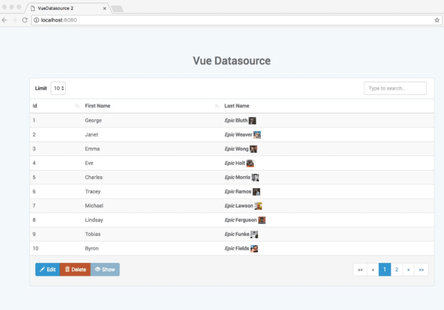 Vue Datasource