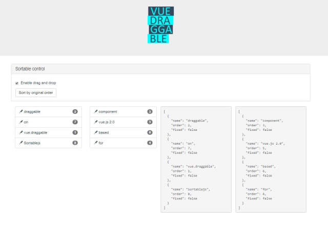 Vue Draggable