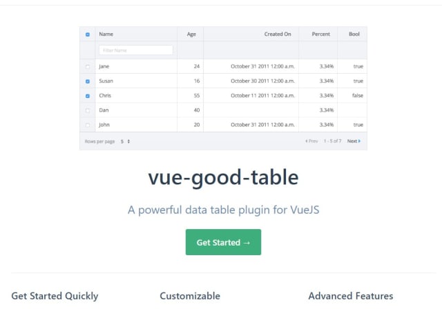 Vue Good Table