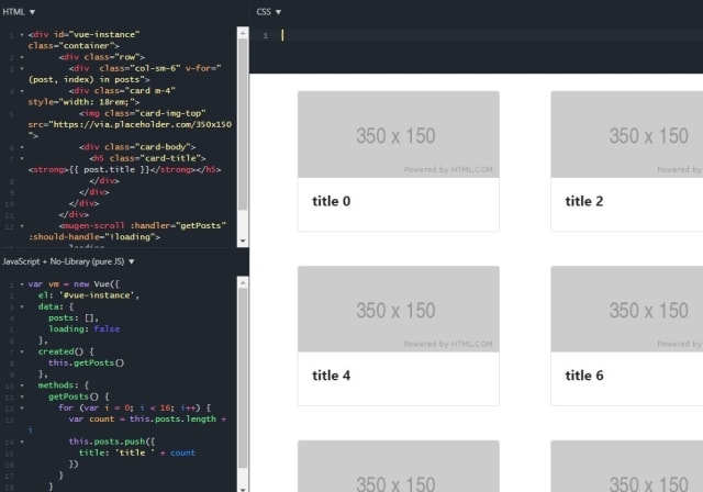 Vue Mugen Scroll
