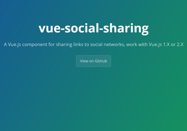 Vue Social Sharing
