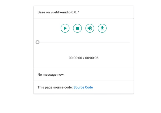 Vuetify Audio