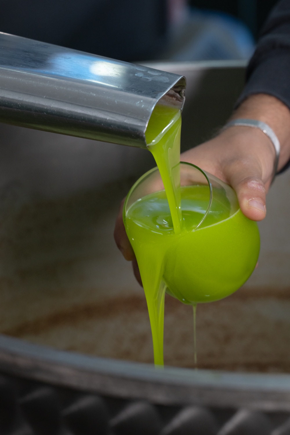 Olio nel bicchiere
