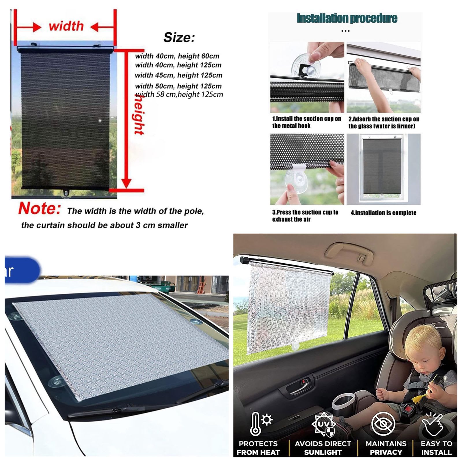 Car Window Sunshade 40*60 CM