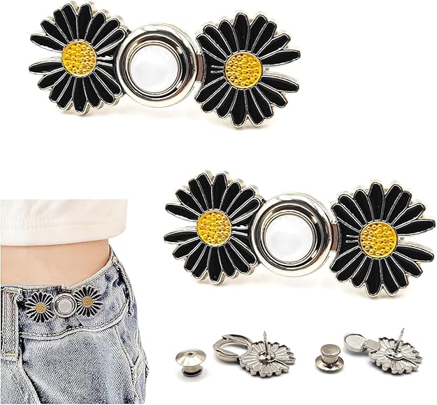 Black Flower Clip