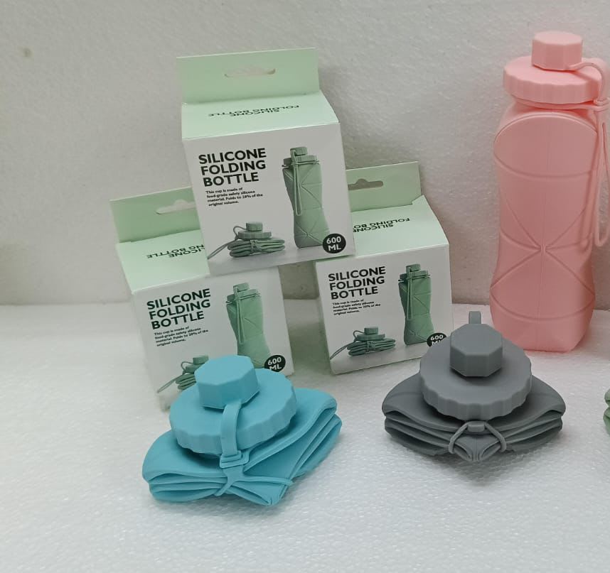 Folding Silicone Water Bottle 600 ML