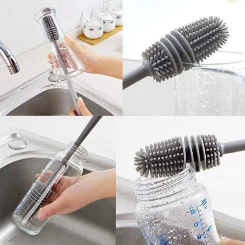 Bottle Cleaning Brush Grey