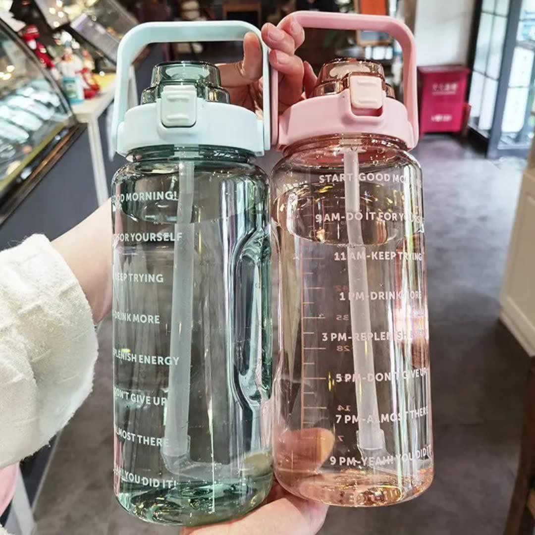 2 LTR Transparent Motivational Bottles