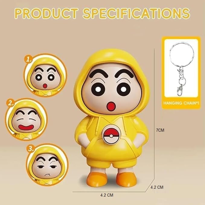 Shinchan Face Changing Keychain