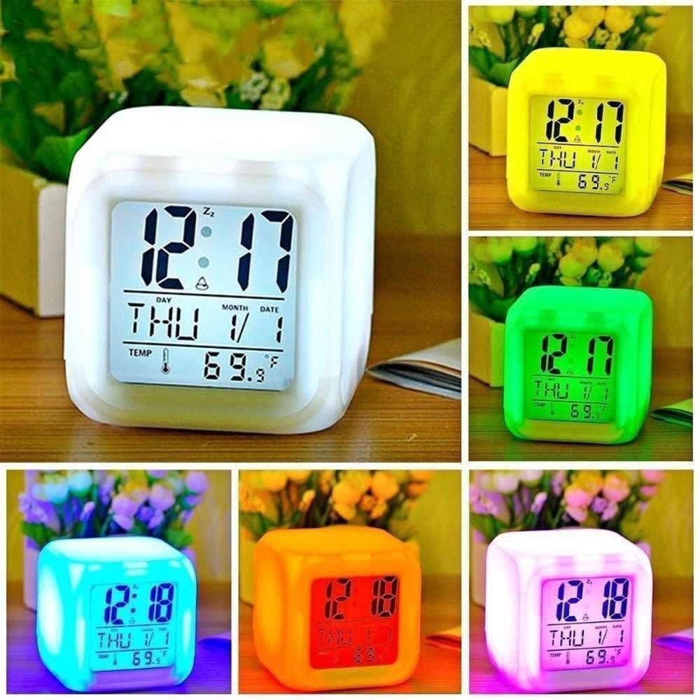 Automatic 7 Color Changing Clock