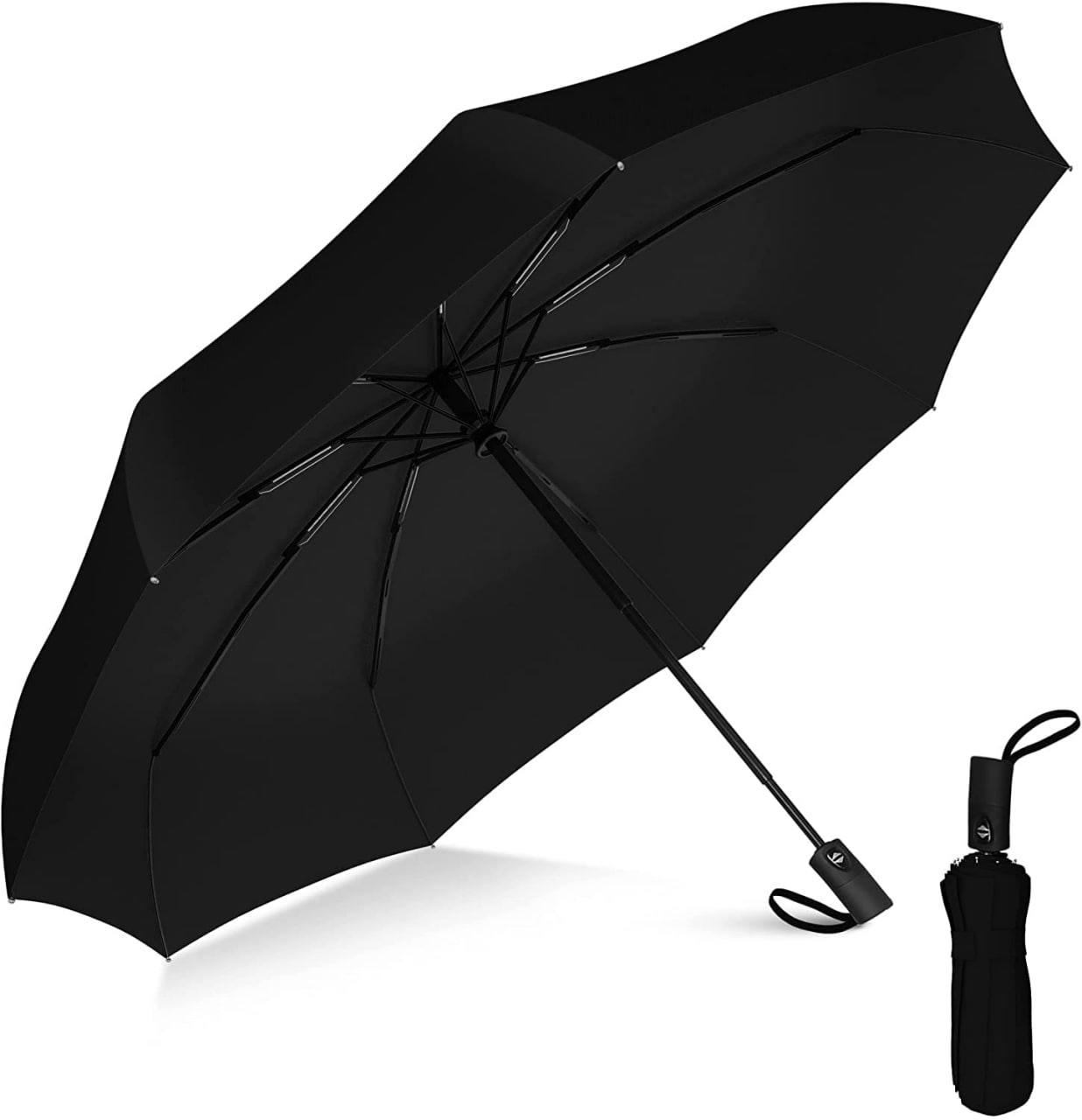 Auto Open Close Umbrella - Automatic Umbrella - UV Black