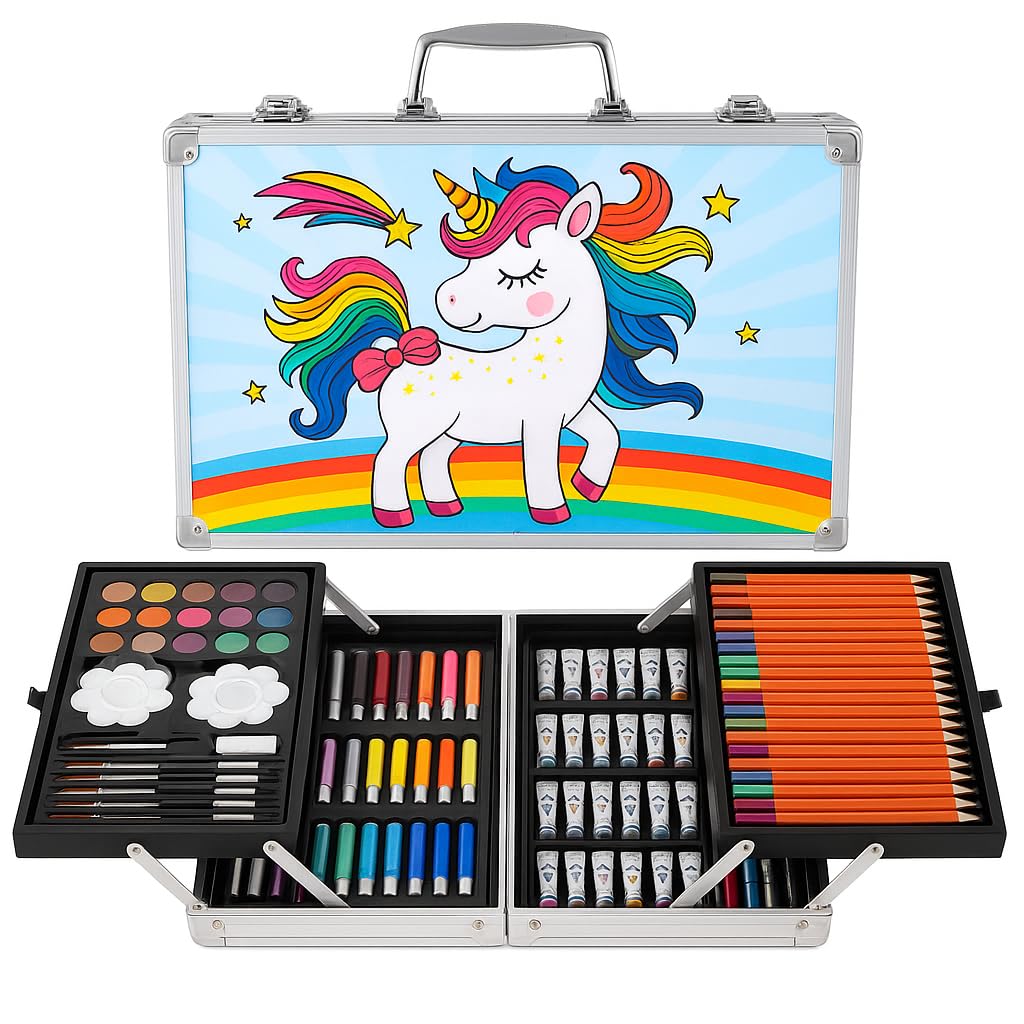 Art SET 145 Color (Blue) Plastic Deluxe Art SET Box