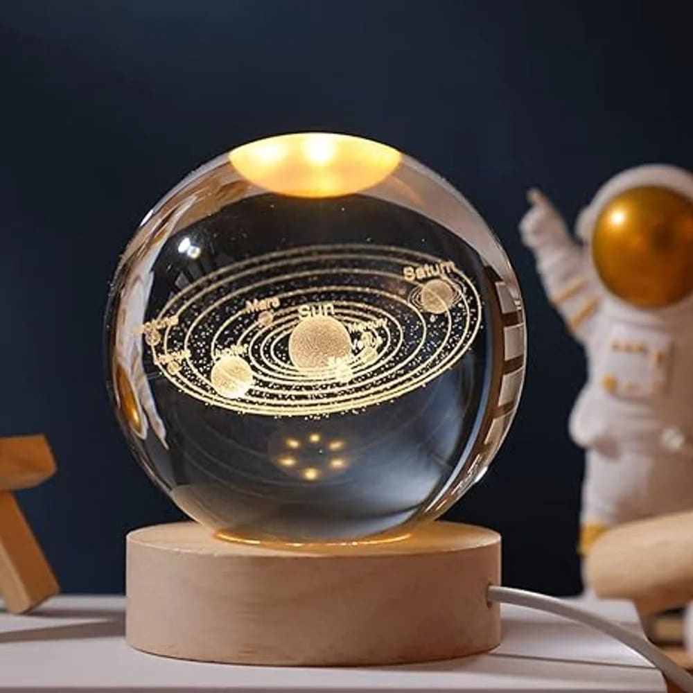 3D Galaxy Crystal Ball Light