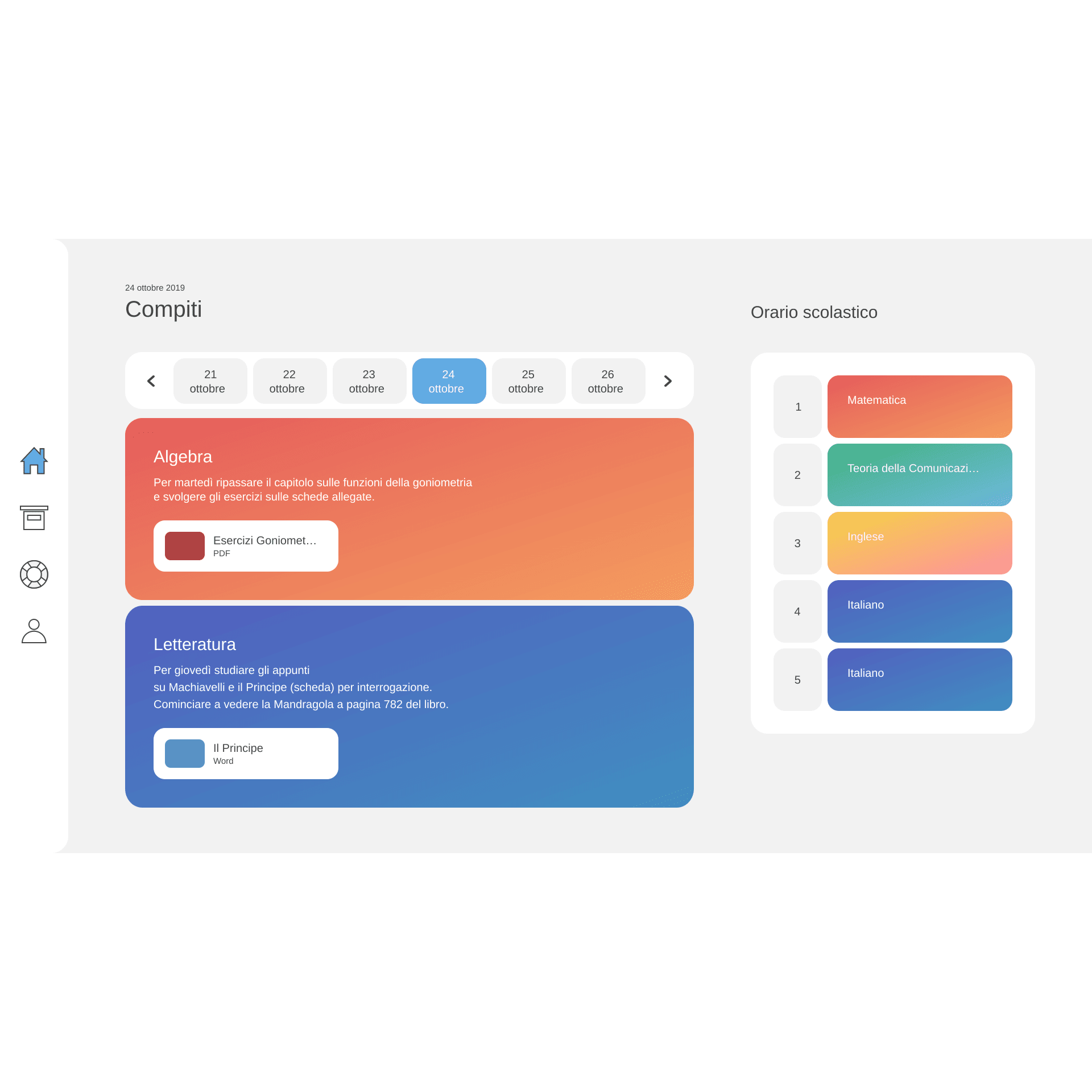 Frontend della piattaforma di tutoring