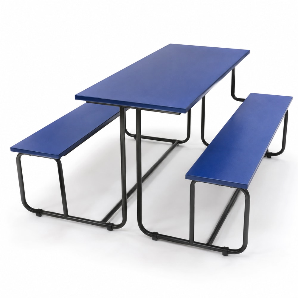 Blue Picnic Table Bench Set