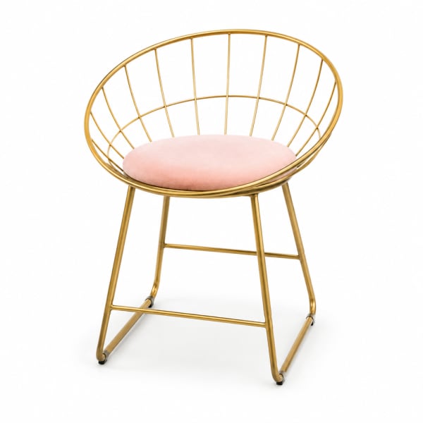 Gold Wire Accent Chair