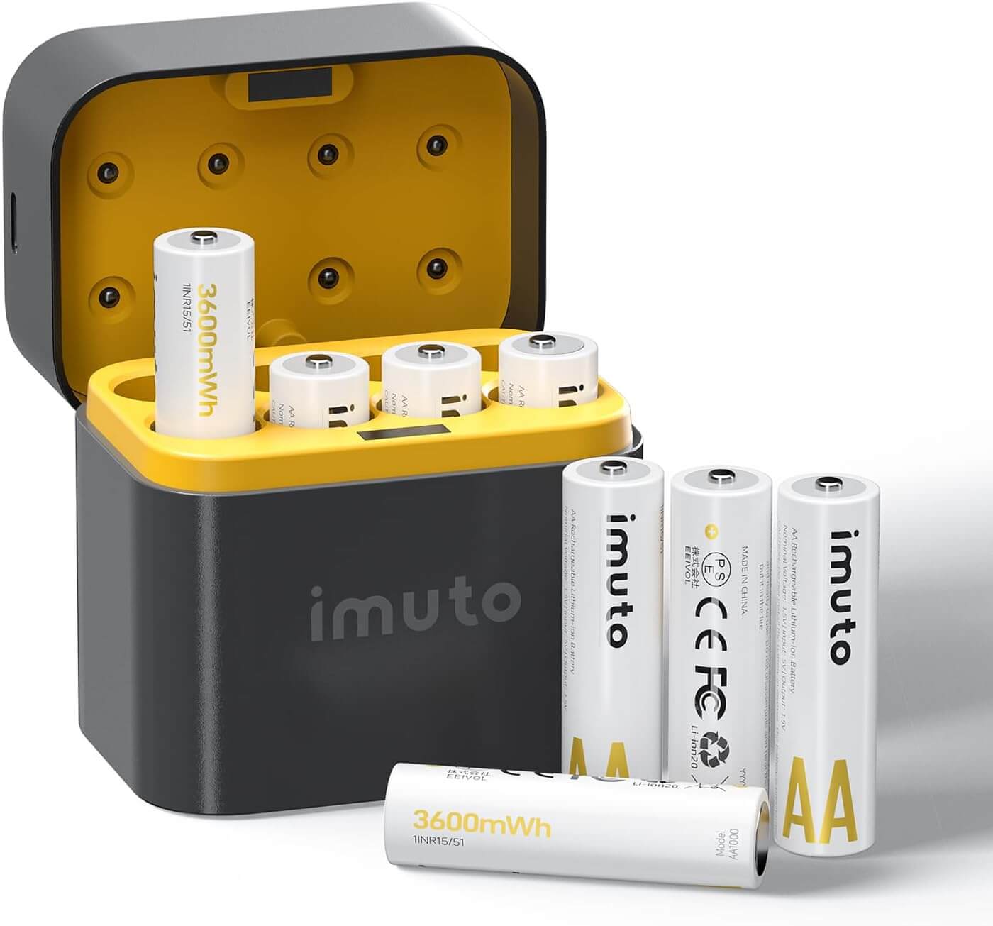 imuto TF-CD-009LDC Rechargeable AA Batteries