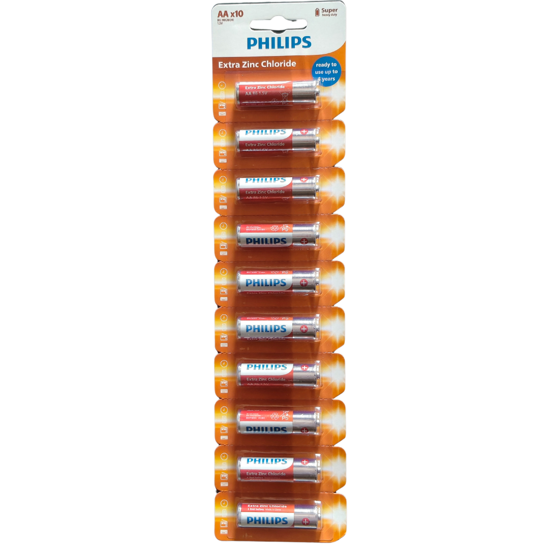 PHILIPS Extra Zinc ChlorideAA 10pcs/card