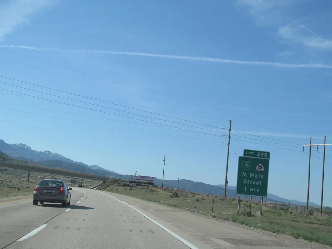 Traffic on Interstate 15 in Utah