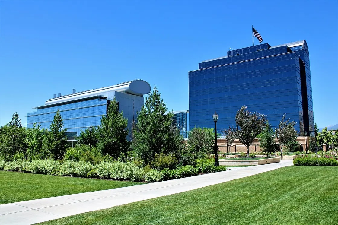 The Nu Skin Enterprises headquarters building in Provo, Utah