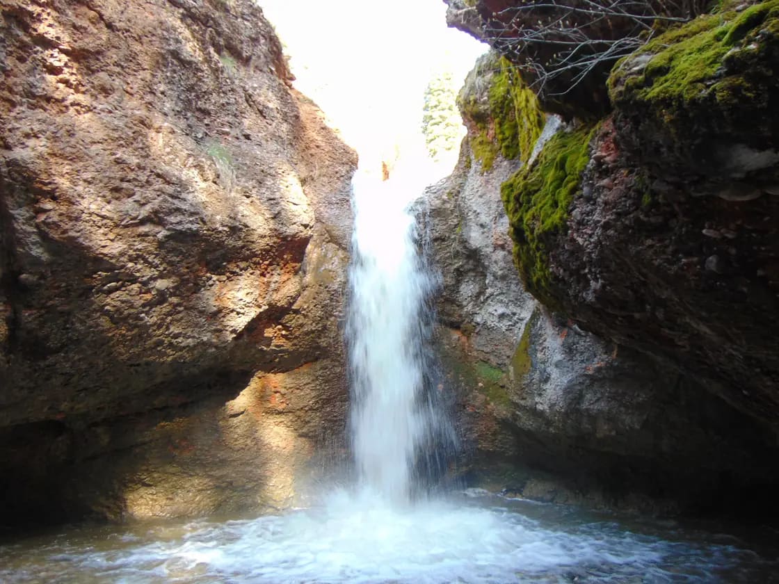 Grotto Falls on Peteetneet Creek in Payson Canyon, Utah County, Utah