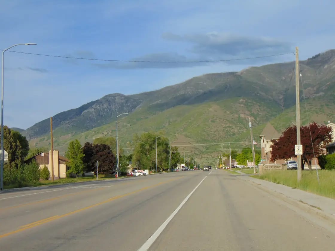 Main Street in Santaquin, Utah