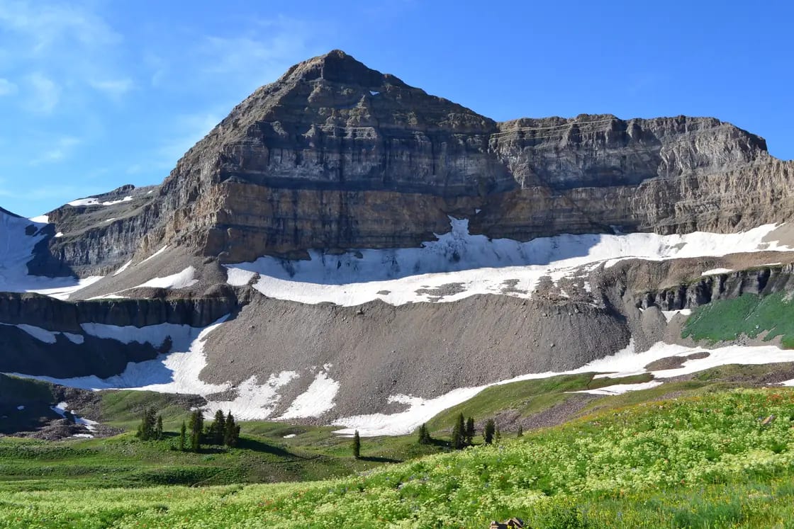 Mount Timpanogos rising above Utah Valley