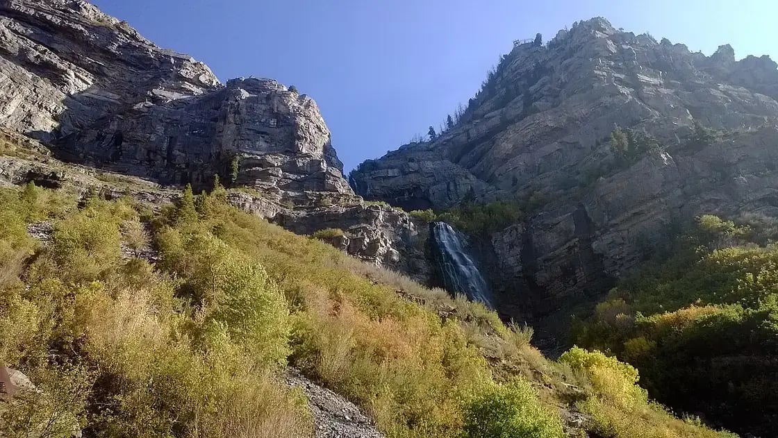 Bridal Veil Falls in Provo Canyon — a Utah Valley wedding and engagement photo location