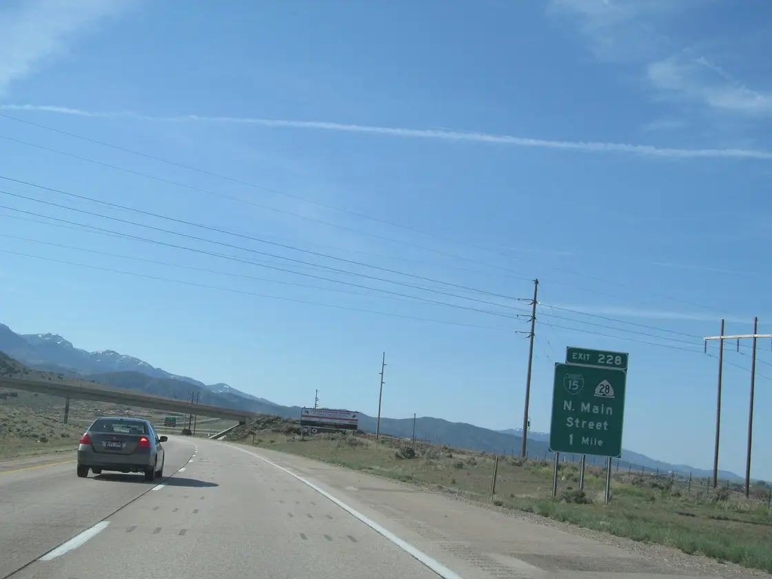Traffic on Interstate 15 in Utah