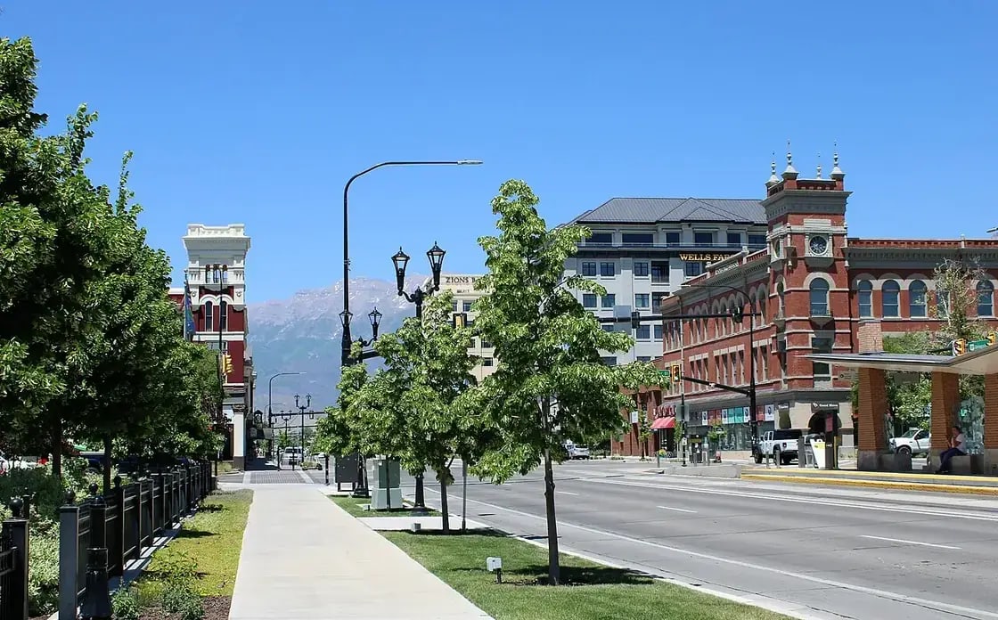A view of downtown Provo, Utah