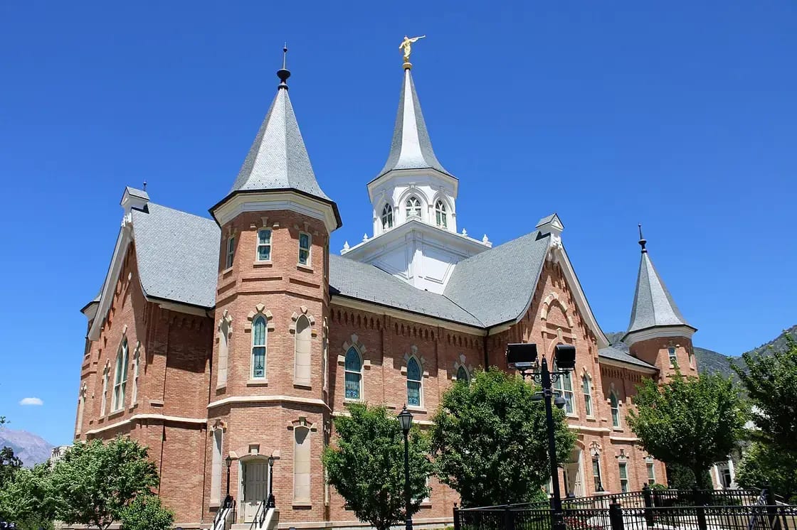 The Provo City Center Temple in downtown Provo, Utah
