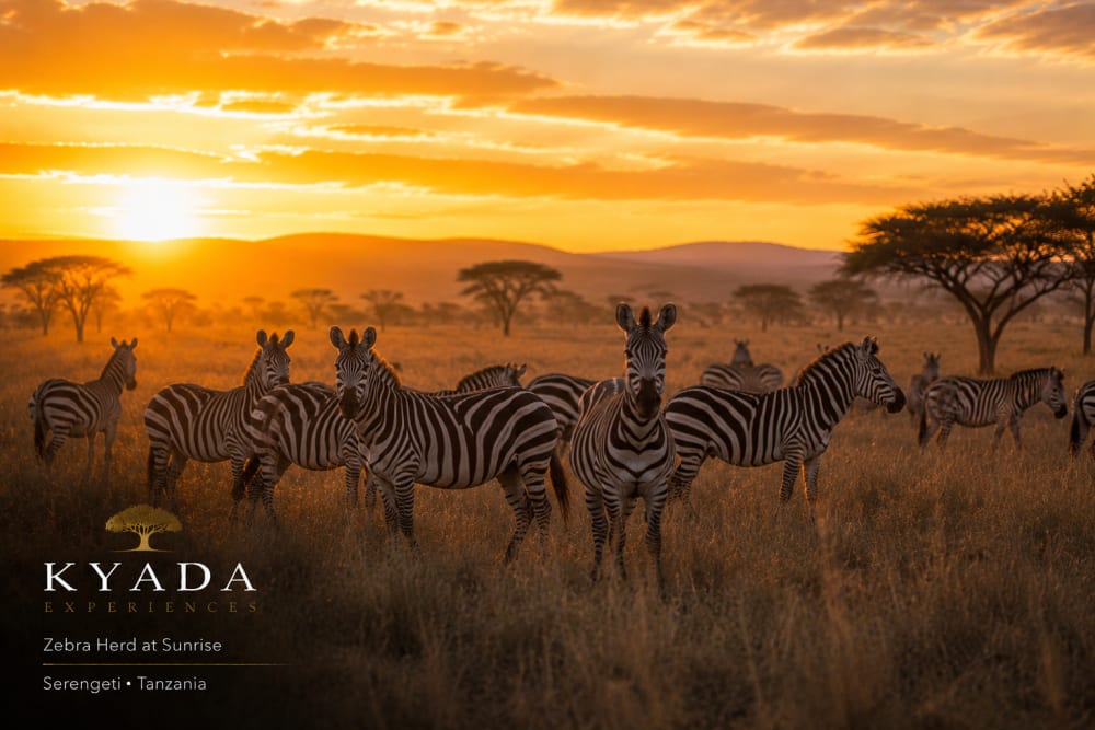 Zebra Herd at Sunrise — Kyada Experiences