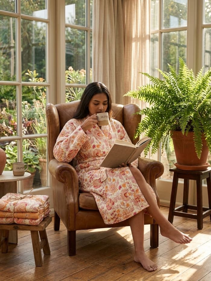 Reversible Quilted Robe — view 6