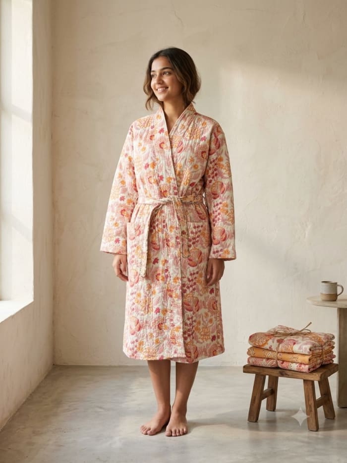 Reversible Quilted Robe — view 5