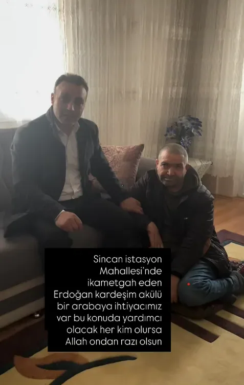 Şubat ayında akülü araç ihtiyacına ses olduğumuz Erdoğan kardeşimizi evinde ziyaretimizden bir kare.