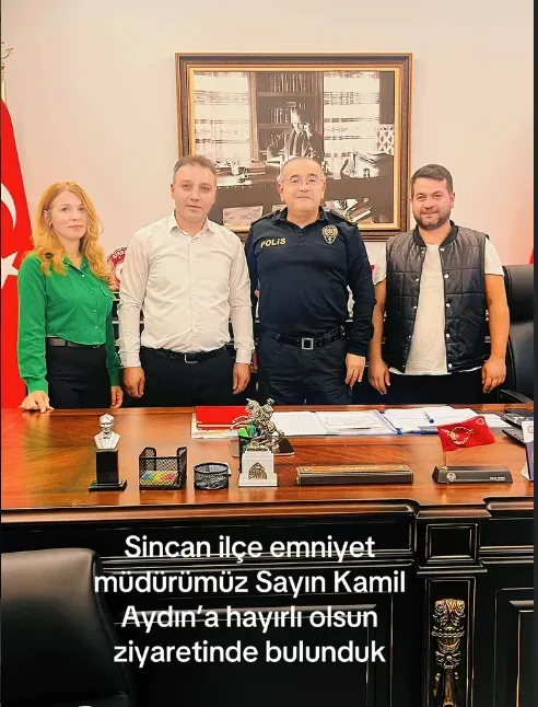 Sincan İlçe Emniyet Müdürü Kamil Aydın’a Hayırlı Olsun Ziyareti