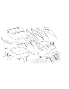 Rear Lower Hardtop Seal - 1137900083 2