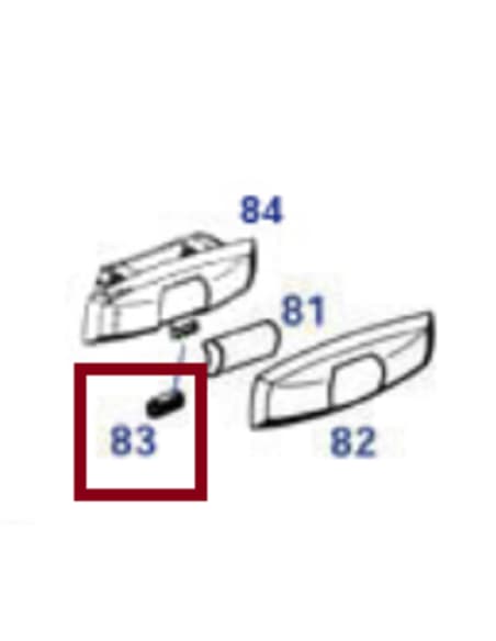 Bouton en plastique pour lampe intérieure de tableau chromé 190SL