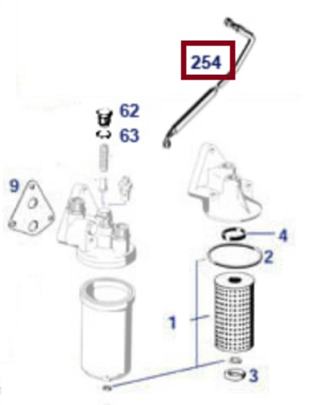 Hose Oil Pressure Gauge - Ponton W110 W111 W113 - 1215400159