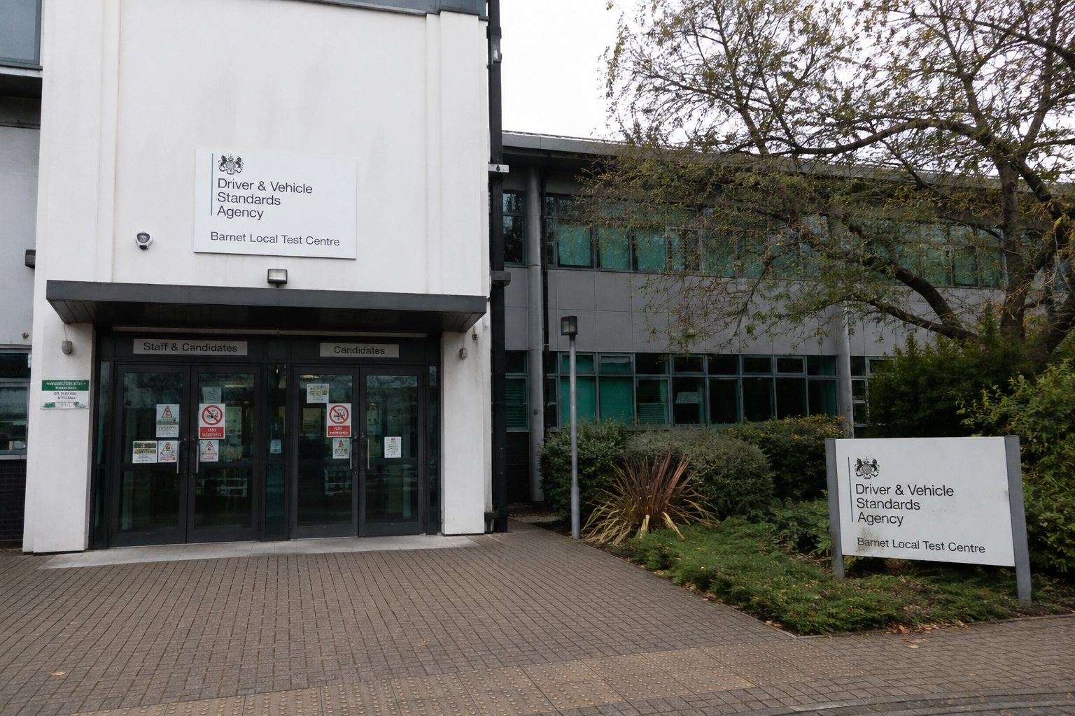 Barnet driving test centre area