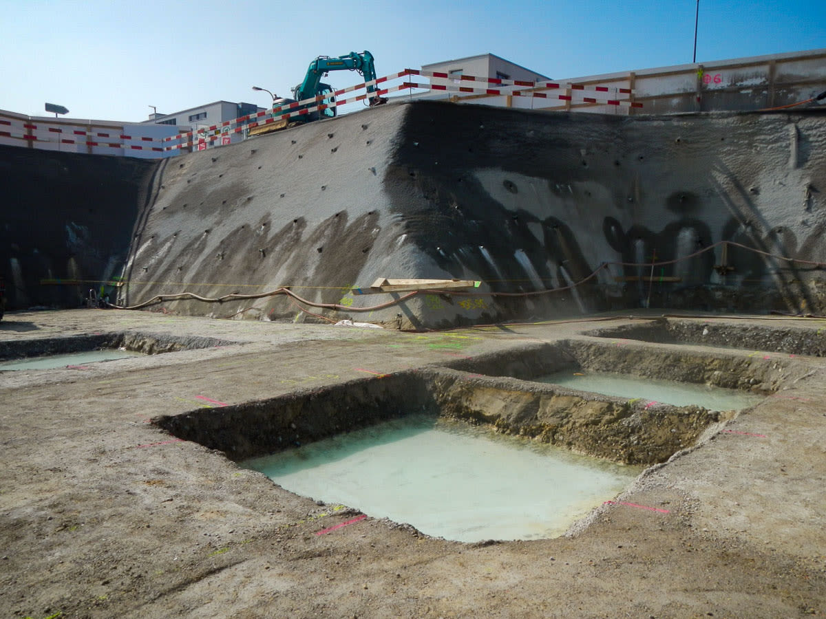 Baugrubenabschluss Wohnüberbauung Winkelmatt, Rütihof-Baden – Hochbau – VZP Ingenieure AG