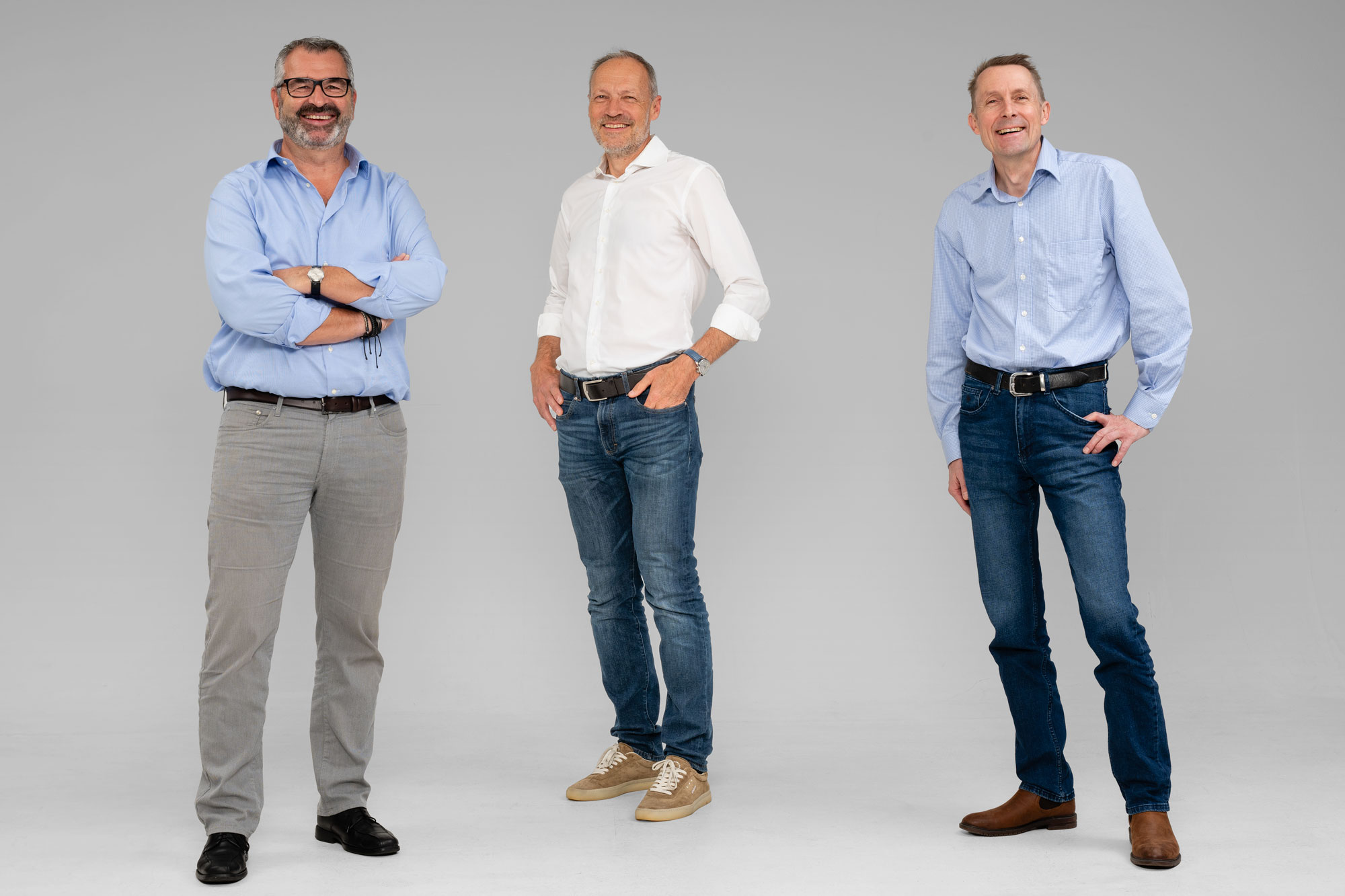 Teamphoto Harry Veigl, Franz Ziegler, Reto Ryser, Inhaber und Geschäftsleitung, VZP Ingenieure AG