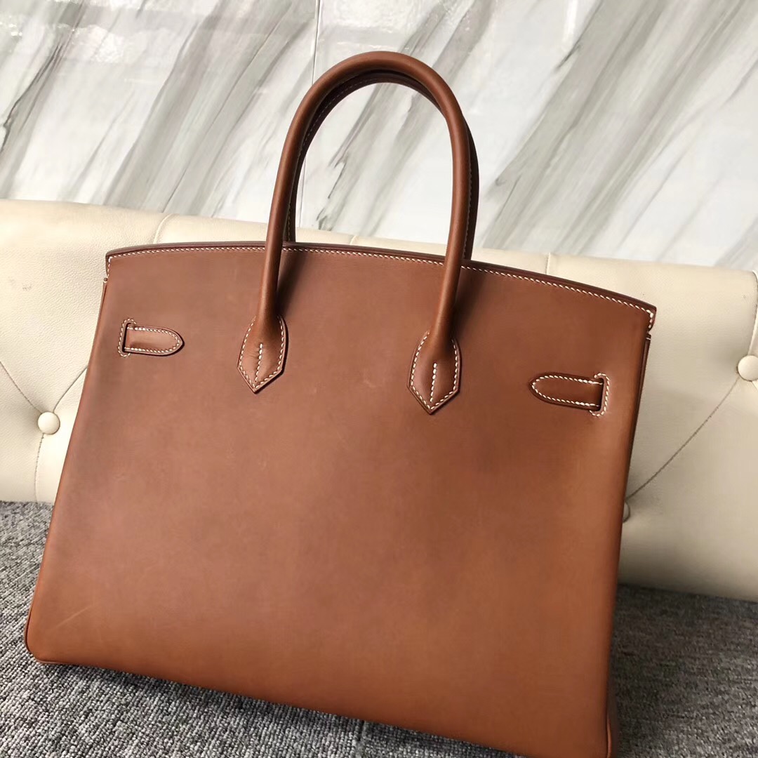 A Birkin 30 in Barenia Natural — the warm cognac hide that deepens with every year.